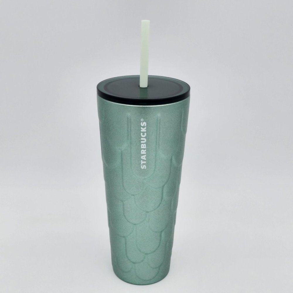 NEW Starbucks 2022 Stainless Steel Mermaid Scales Venti Spring Tumbler Cold Cup